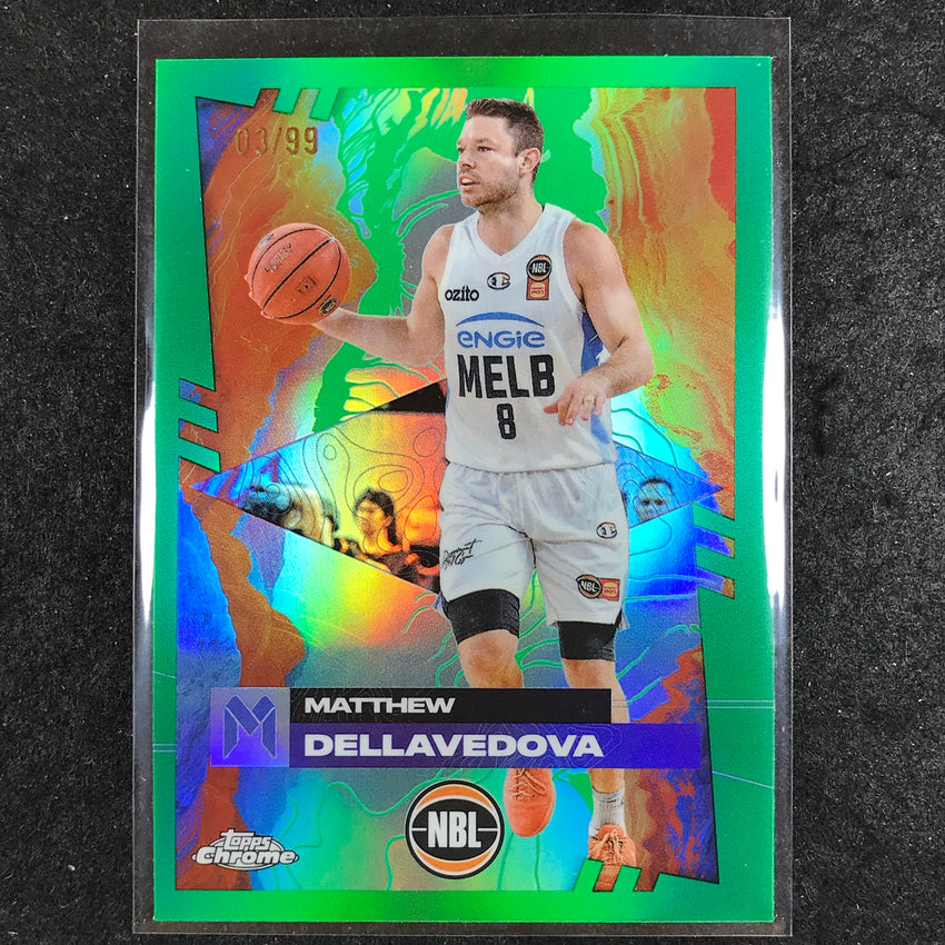2024-25 Topps Chrome NBL MATTHEW DELLAVEDOVA Base Green 3/99 #43