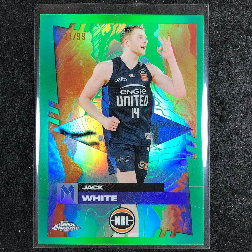 2024-25 Topps Chrome NBL JACK WHITE Base Green 21/99 #50
