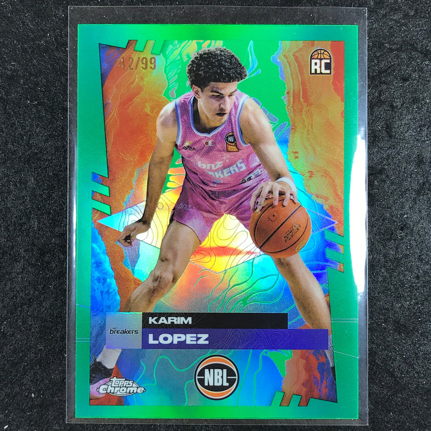 2024-25 Topps Chrome NBL KARIM LOPEZ Rookie Base Green 42/99 #51