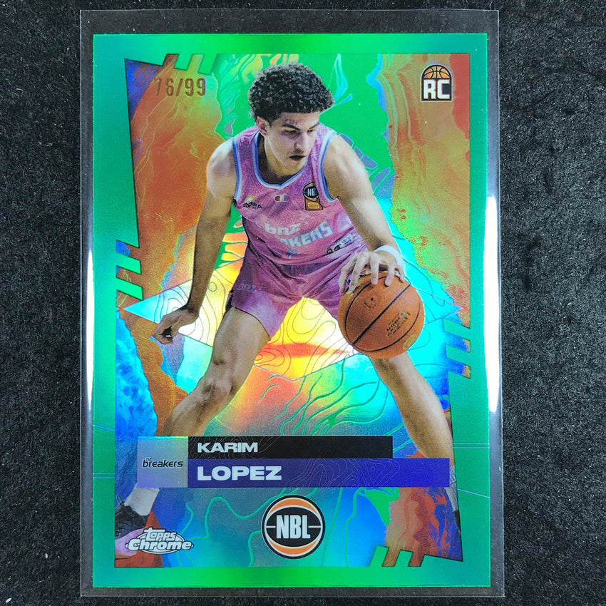 2024-25 Topps Chrome NBL KARIM LOPEZ Rookie Base Green 76/99 #51