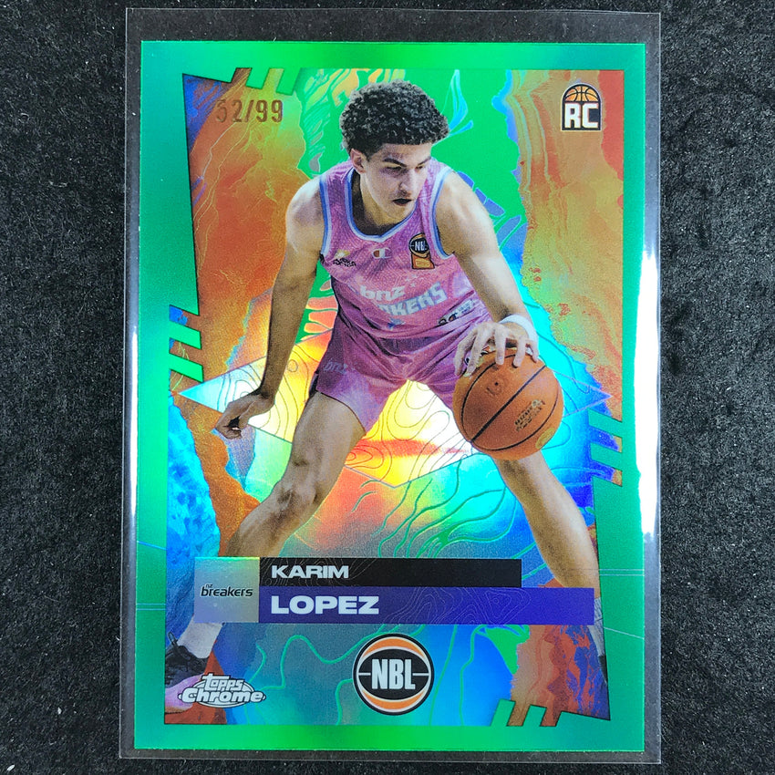 2024-25 Topps Chrome NBL KARIM LOPEZ Rookie Base Green 52/99 #51