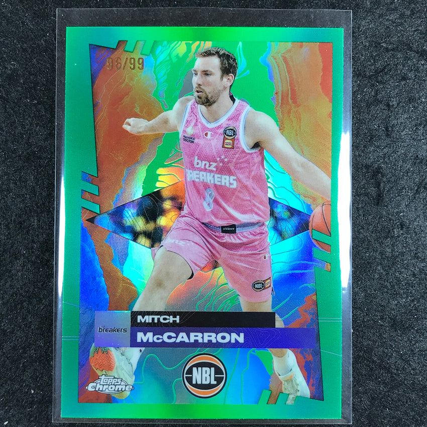 2024-25 Topps Chrome NBL MITCH MCCARRON Base Green 96/99 #55