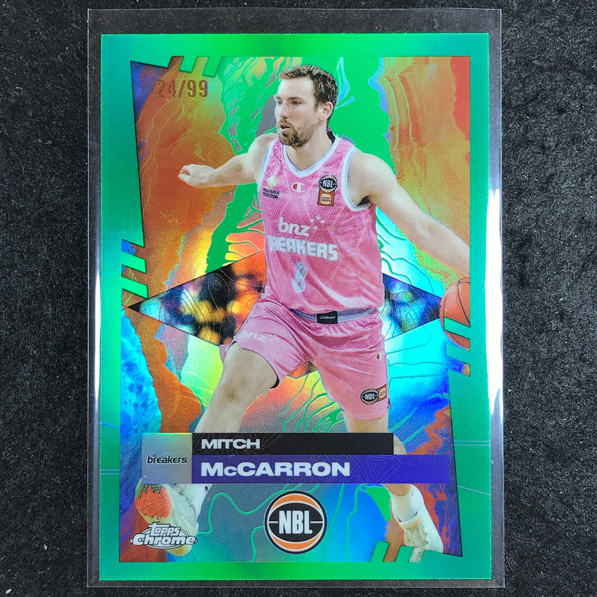 2024-25 Topps Chrome NBL MITCH MCCARRON Base Green 24/99 #55