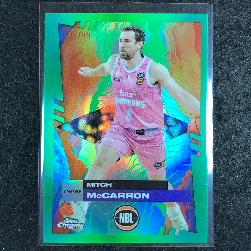 2024-25 Topps Chrome NBL MITCH MCCARRON Base Green 37/99 #55