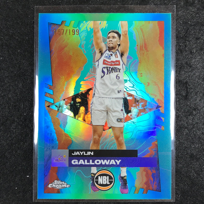 2024-25 Topps Chrome NBL JAYLIN GALLOWAY Base Aqua /199 #83
