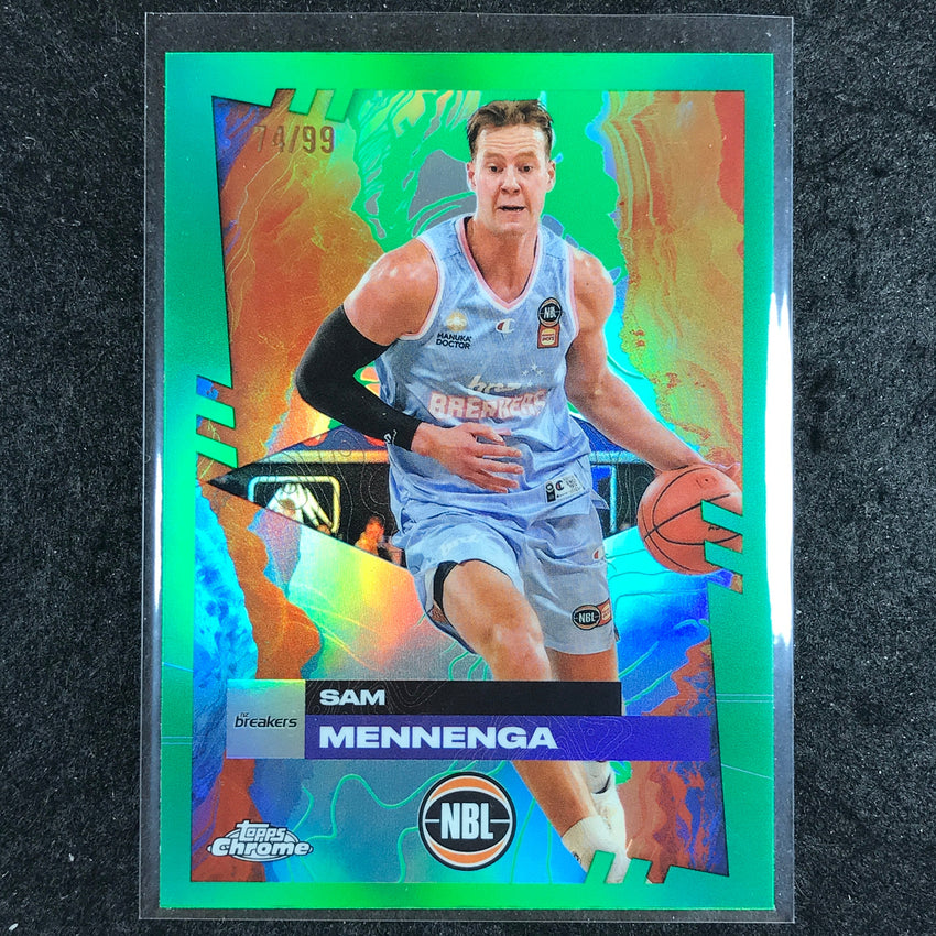 2024-25 Topps Chrome NBL SAM MENNENGA Base Green 74/99 #56