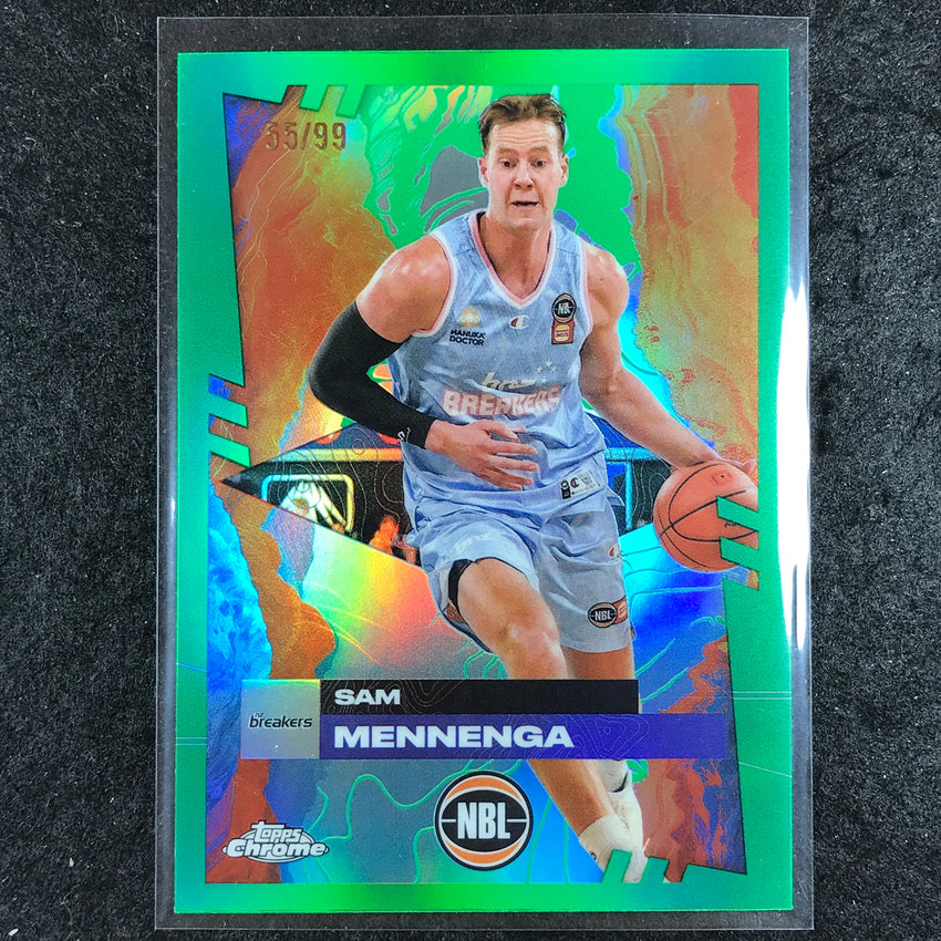 2024-25 Topps Chrome NBL SAM MENNENGA Base Green 55/99 #56
