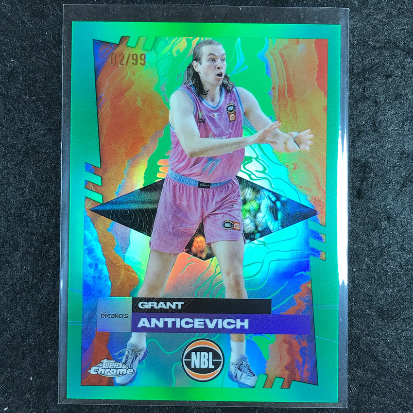 2024-25 Topps Chrome NBL GRANT ANTICEVICH Base Green 2/99 #58