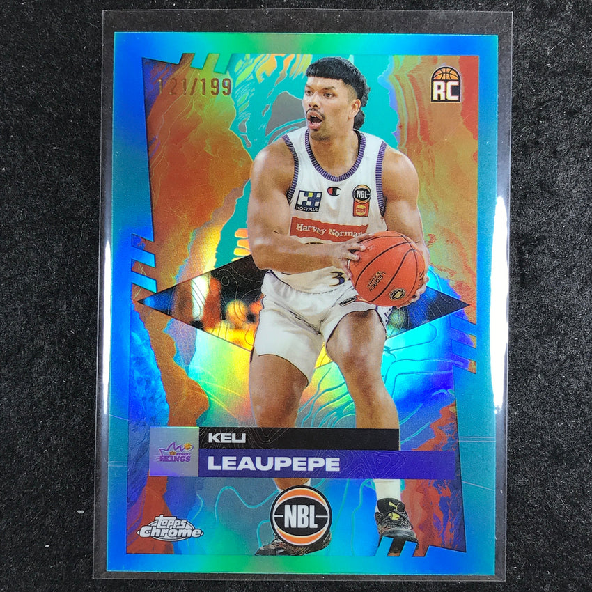 2024-25 Topps Chrome NBL KELI LEAUPEPE Rookie Base Aqua /199 #87