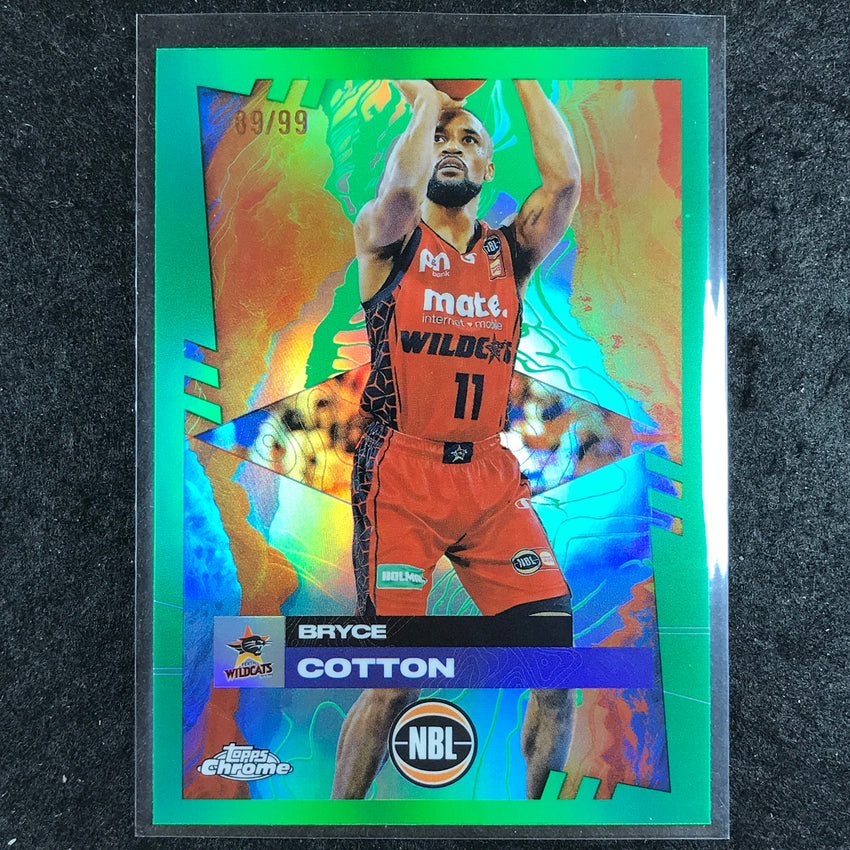 2024-25 Topps Chrome NBL BRYCE COTTON Base Green 89/99 #62