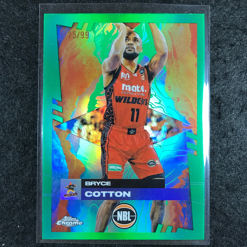 2024-25 Topps Chrome NBL BRYCE COTTON Base Green 25/99 #62