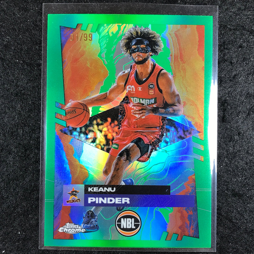 2024-25 Topps Chrome NBL KEANU PINDER Base Green 31/99 #63