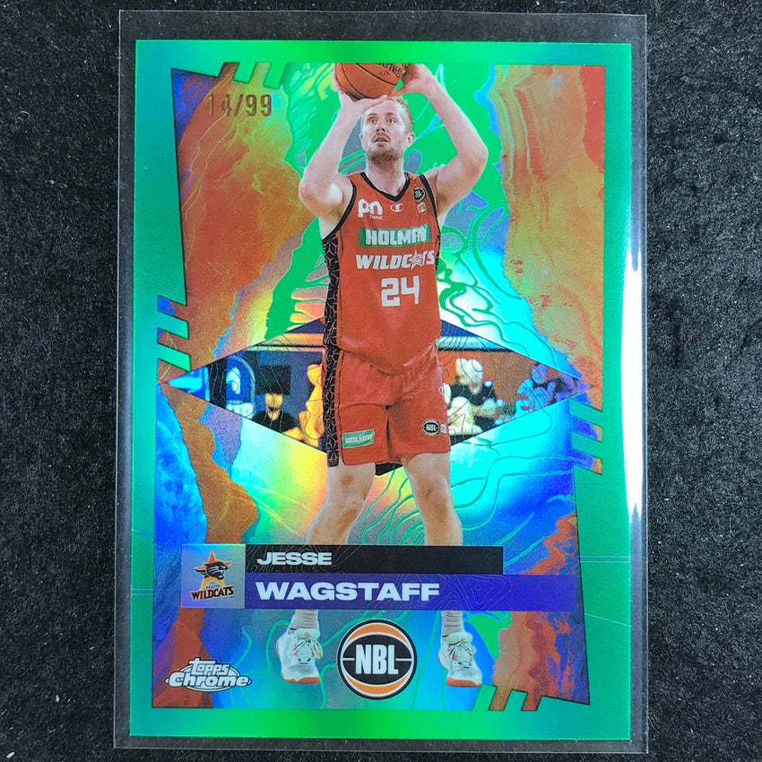 2024-25 Topps Chrome NBL JESSE WAGSTAFF Base Green 14/99 #67