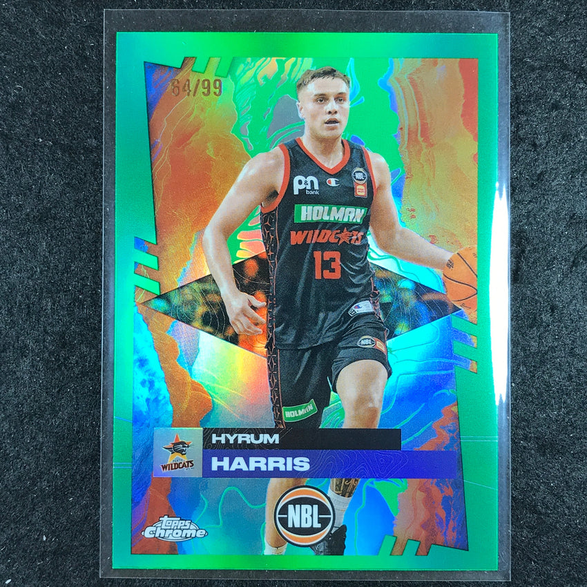 2024-25 Topps Chrome NBL HYRUM HARRIS Base Green 64/99 #68