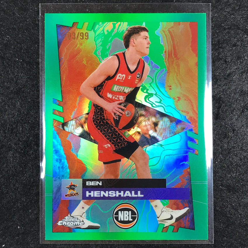 2024-25 Topps Chrome NBL BEN HENSHALL Base Green 3/99 #69