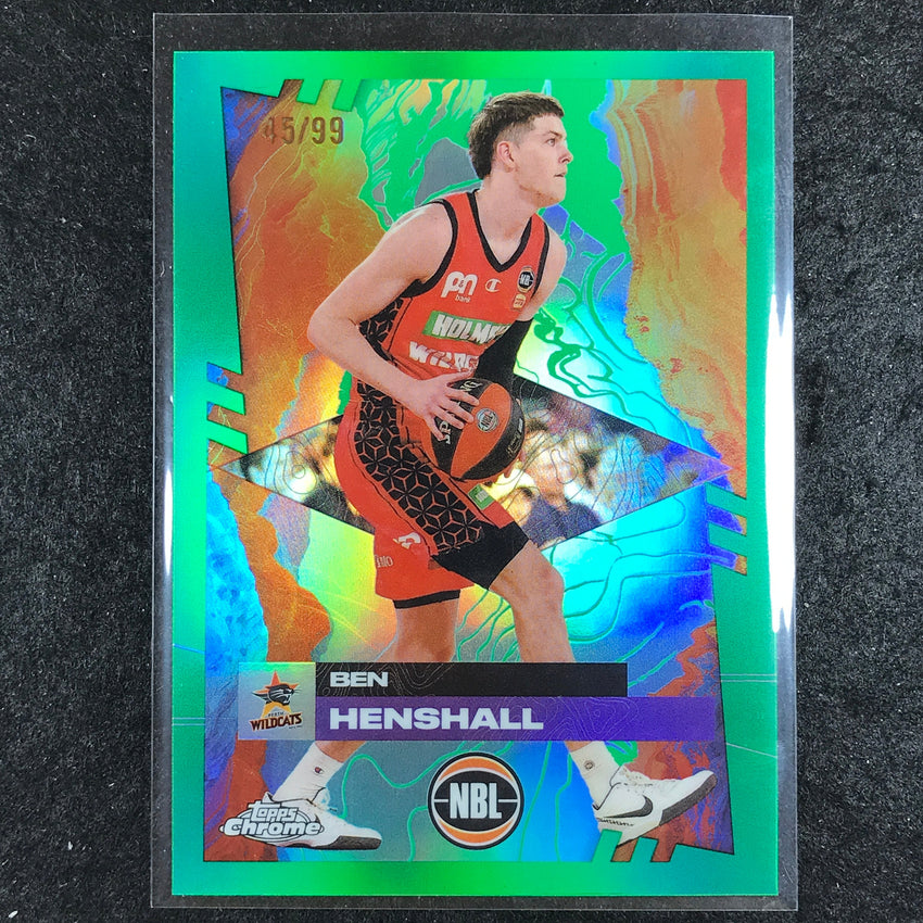 2024-25 Topps Chrome NBL BEN HENSHALL Base Green 45/99 #69