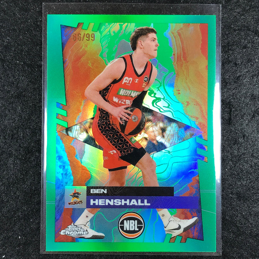 2024-25 Topps Chrome NBL BEN HENSHALL Base Green 66/99 #69