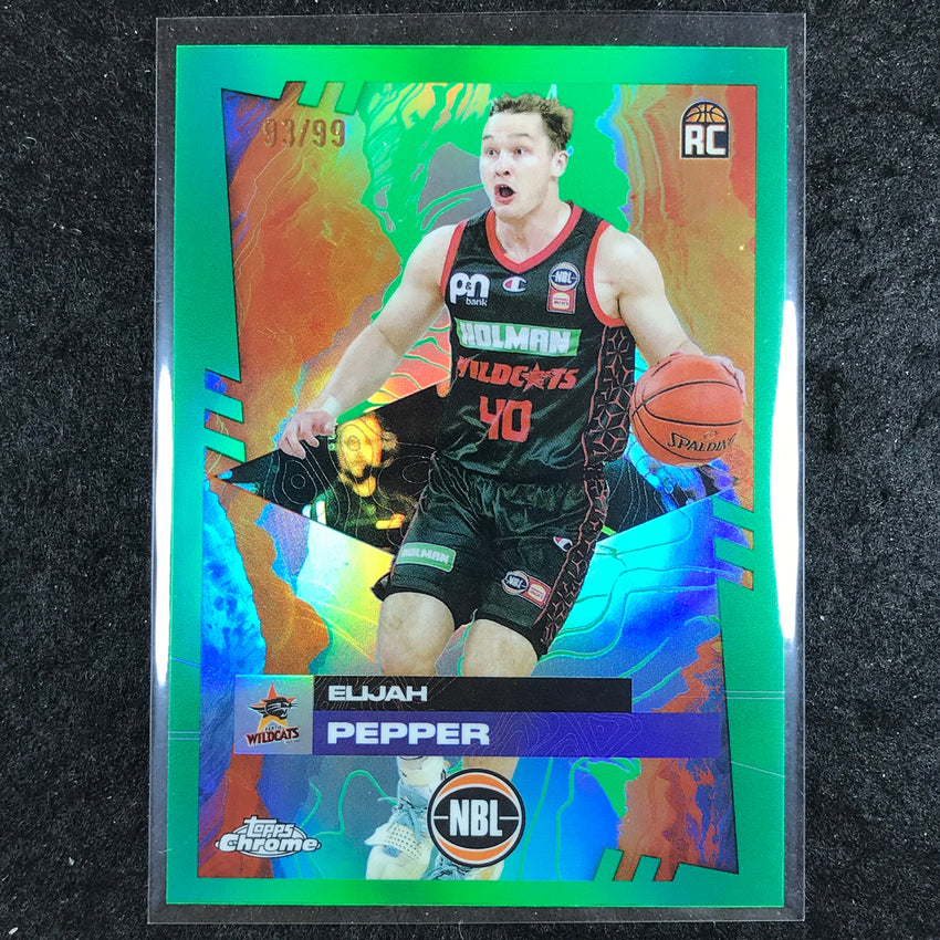 2024-25 Topps Chrome NBL ELIJAH PEPPER Rookie Base Green 93/99 #70