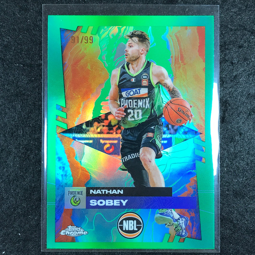 2024-25 Topps Chrome NBL NATHAN SOBEY Base Green 91/99 #76