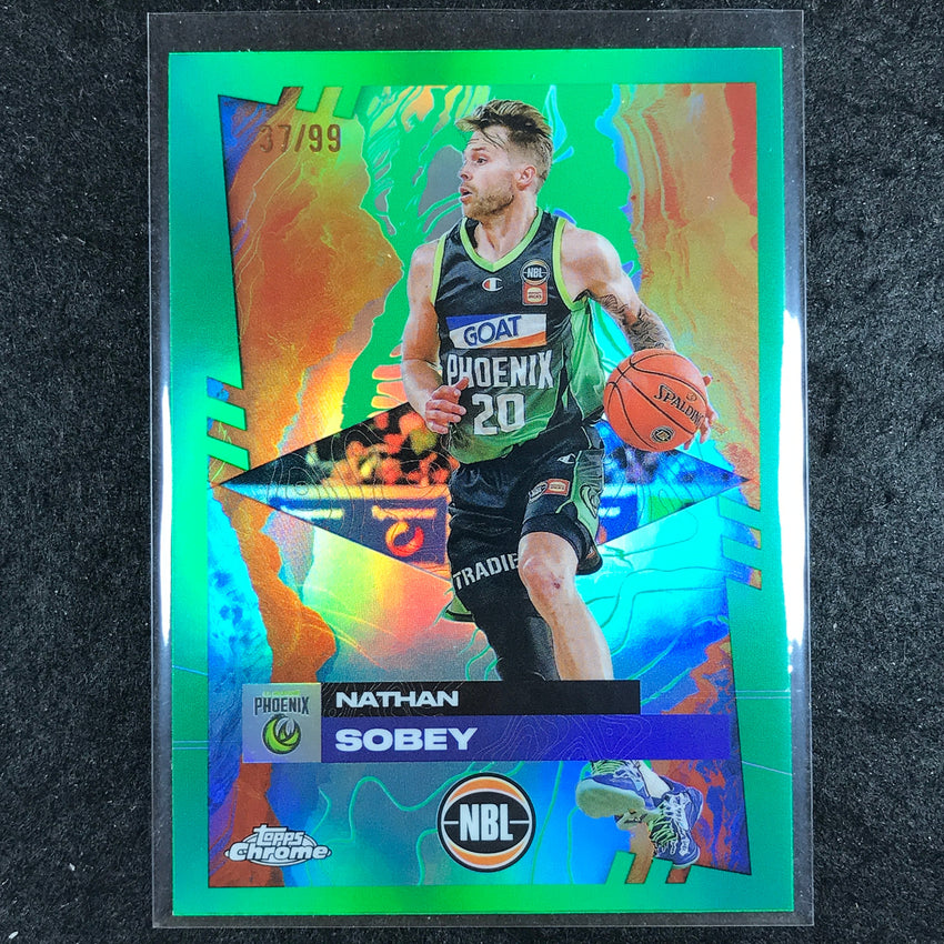 2024-25 Topps Chrome NBL NATHAN SOBEY Base Green 37/99 #76
