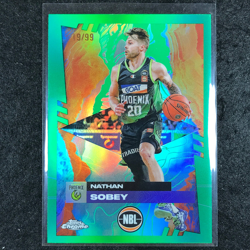 2024-25 Topps Chrome NBL NATHAN SOBEY Base Green 19/99 #76