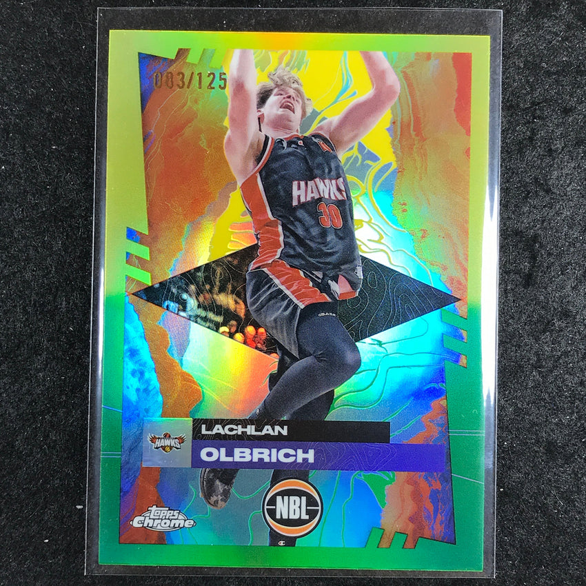 2024-25 Topps Chrome NBL LACHLAN OLBRICH Base Golden Wattle /125 #33
