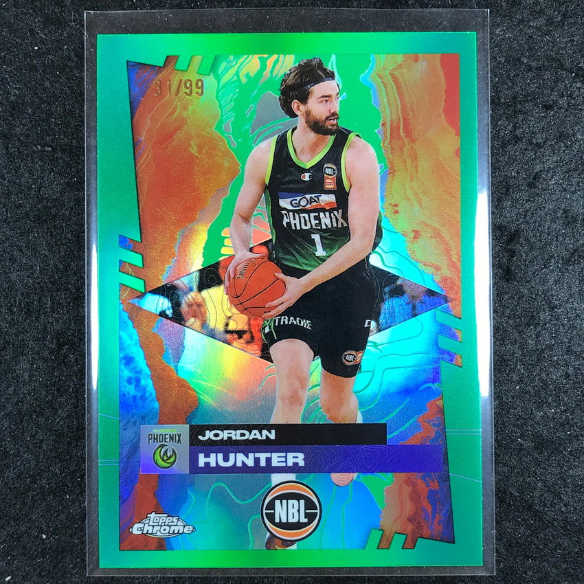 2024-25 Topps Chrome NBL JORDAN HUNTER Base Green 31/99 #80