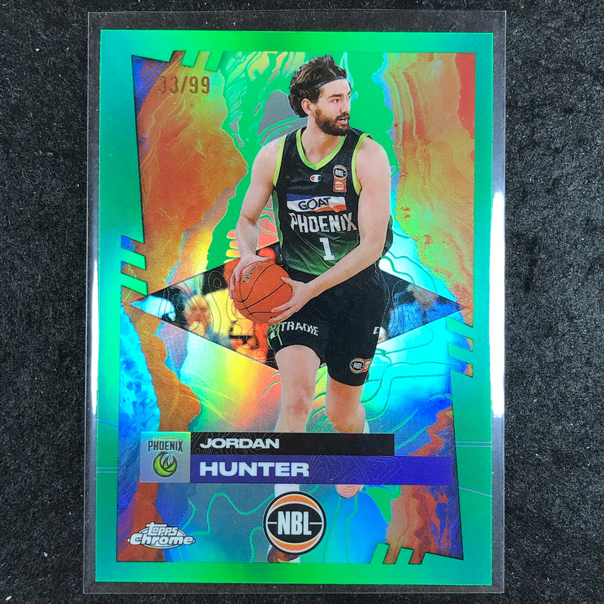 2024-25 Topps Chrome NBL JORDAN HUNTER Base Green 33/99 #80
