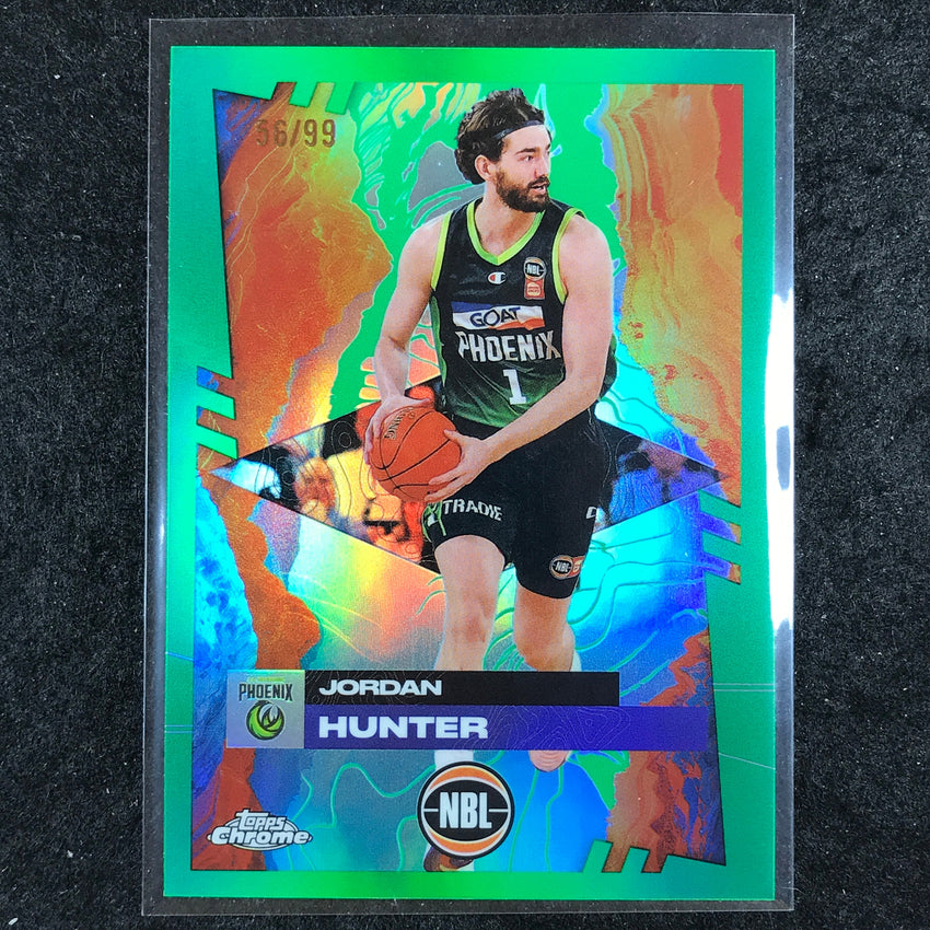 2024-25 Topps Chrome NBL JORDAN HUNTER Base Green 56/99 #80