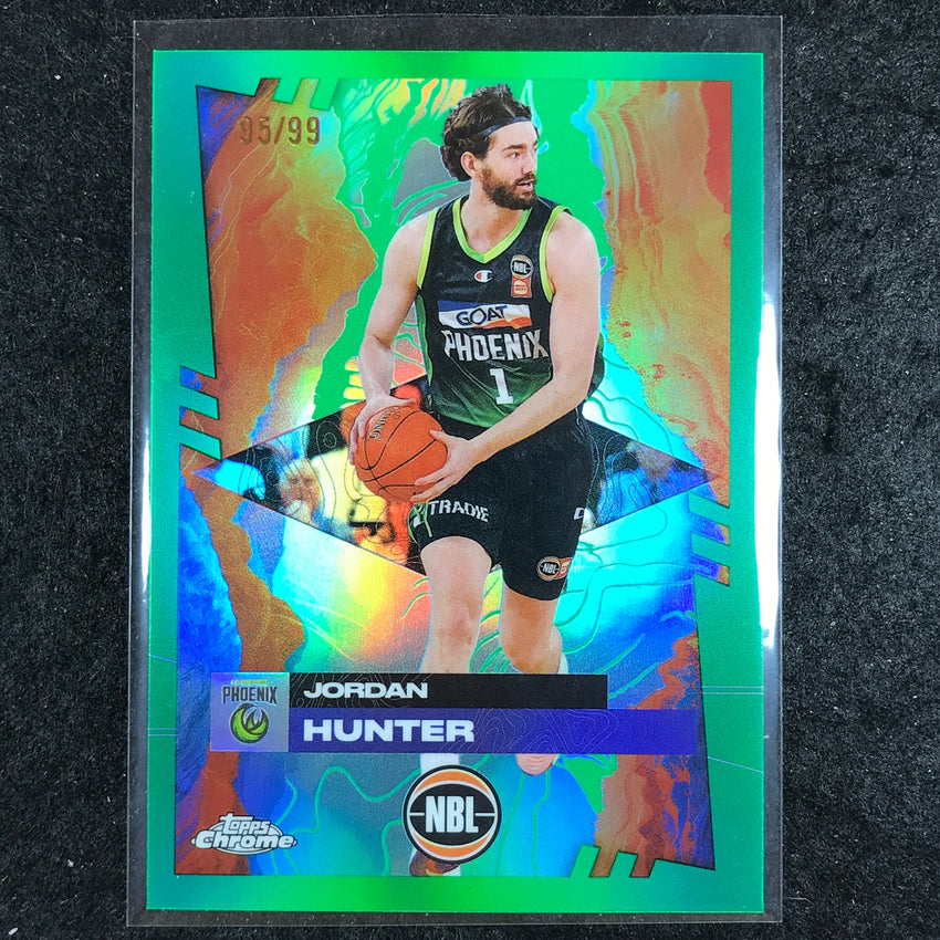2024-25 Topps Chrome NBL JORDAN HUNTER Base Green 65/99 #80
