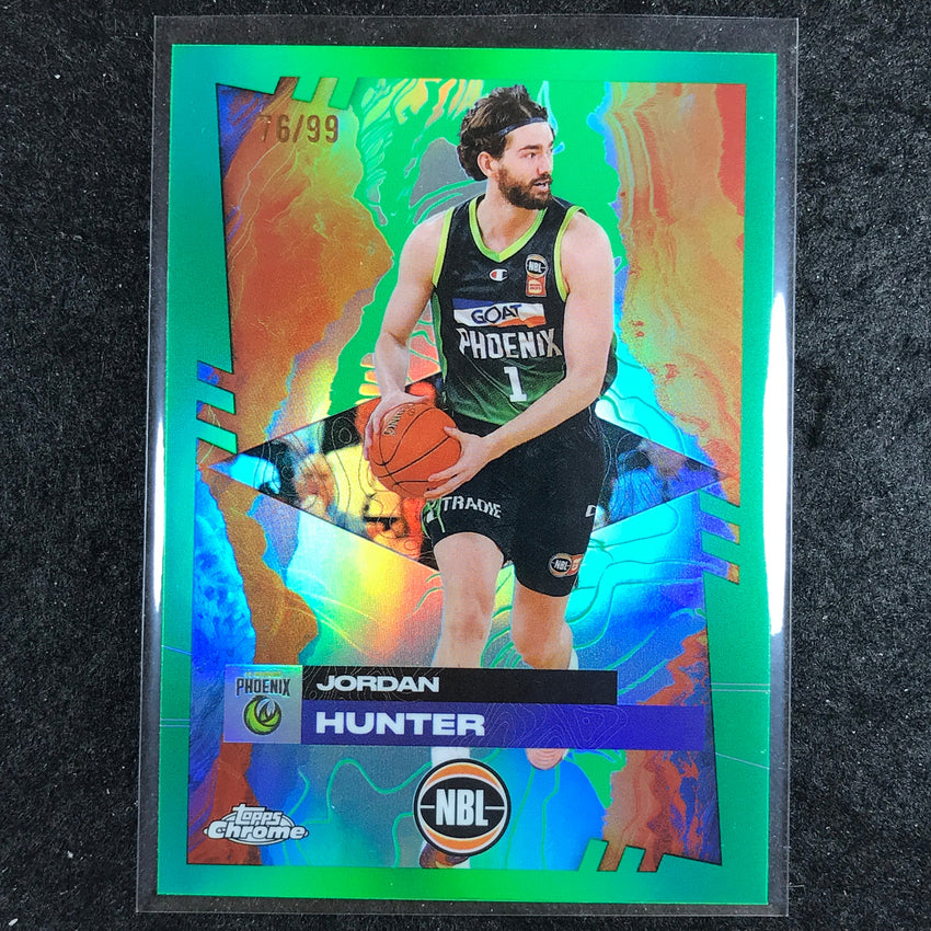 2024-25 Topps Chrome NBL JORDAN HUNTER Base Green 76/99 #80