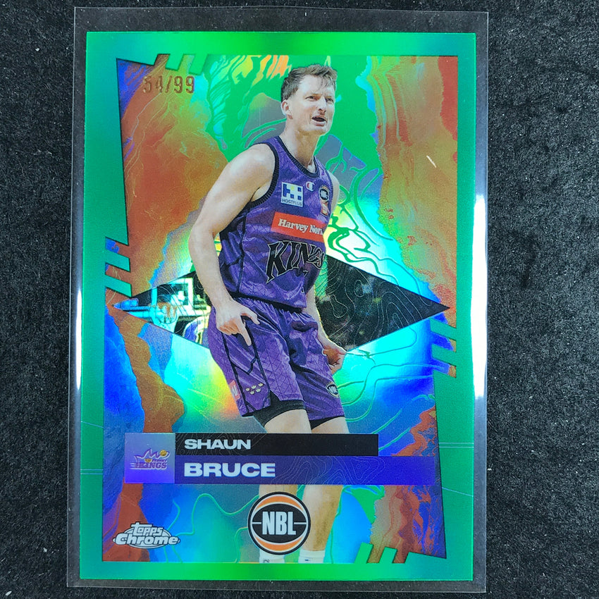 2024-25 Topps Chrome NBL SHAUN BRUCE Base Green 54/99 #85