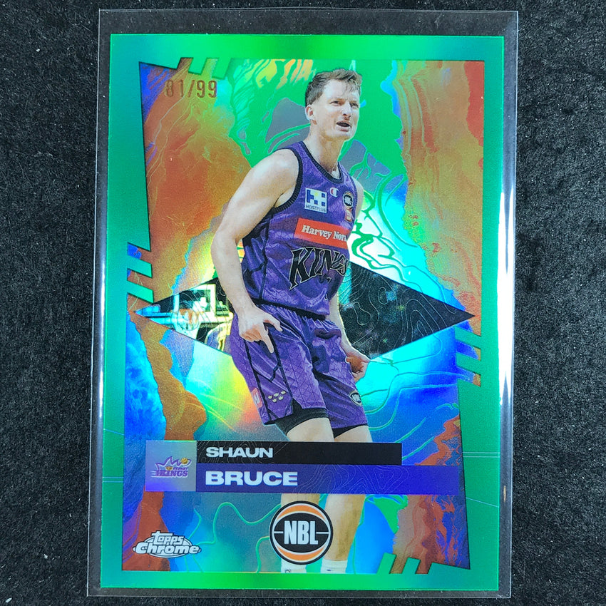 2024-25 Topps Chrome NBL SHAUN BRUCE Base Green 81/99 #85