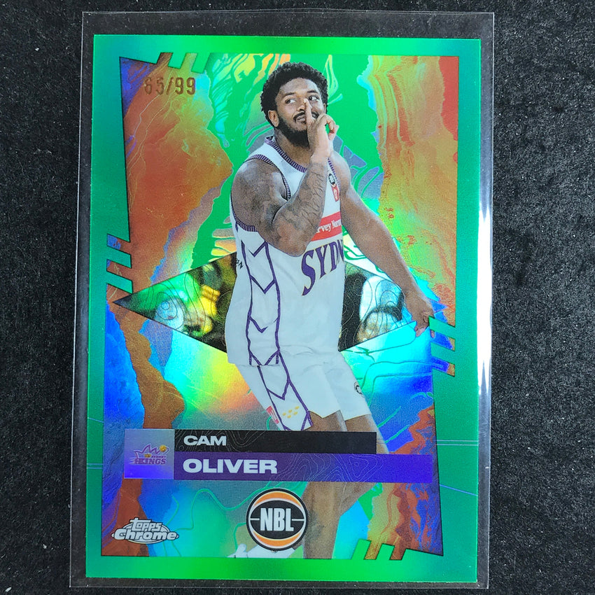 2024-25 Topps Chrome NBL CAM OLIVER Base Green 65/99 #86