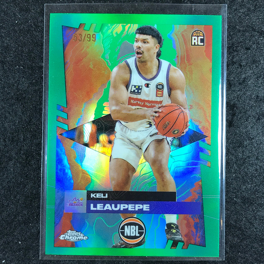 2024-25 Topps Chrome NBL KELI LEAUPEPE Rookie Base Green 53/99 #87