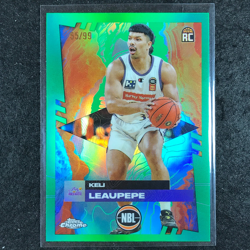 2024-25 Topps Chrome NBL KELI LEAUPEPE Rookie Base Green 55/99 #87