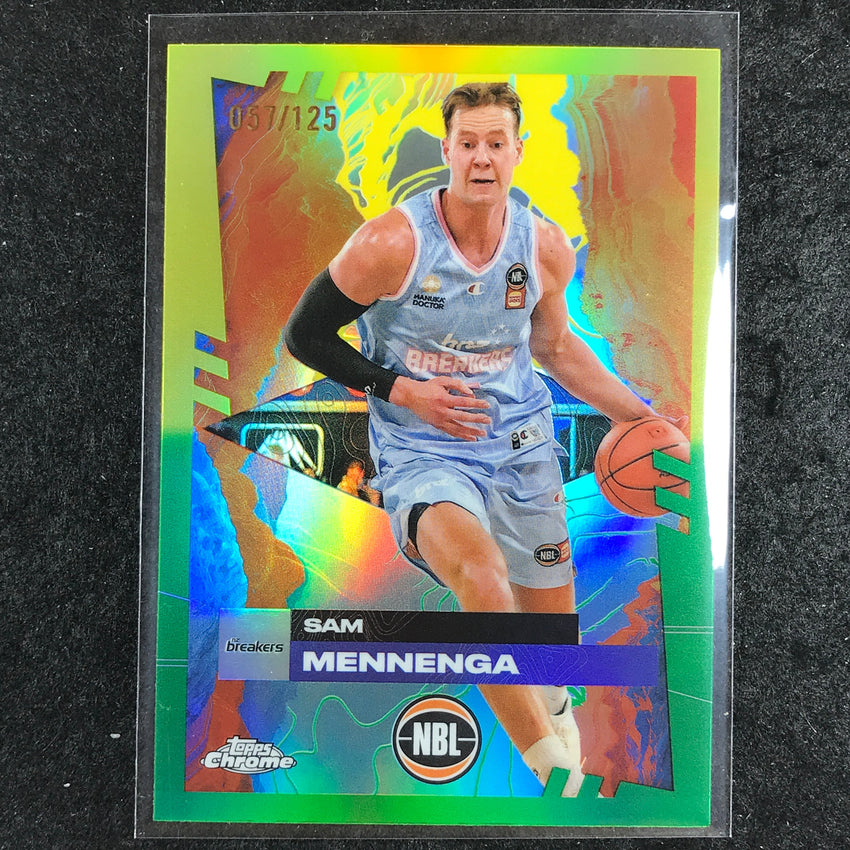 2024-25 Topps Chrome NBL SAM MENNENGA Base Golden Wattle /125 #56