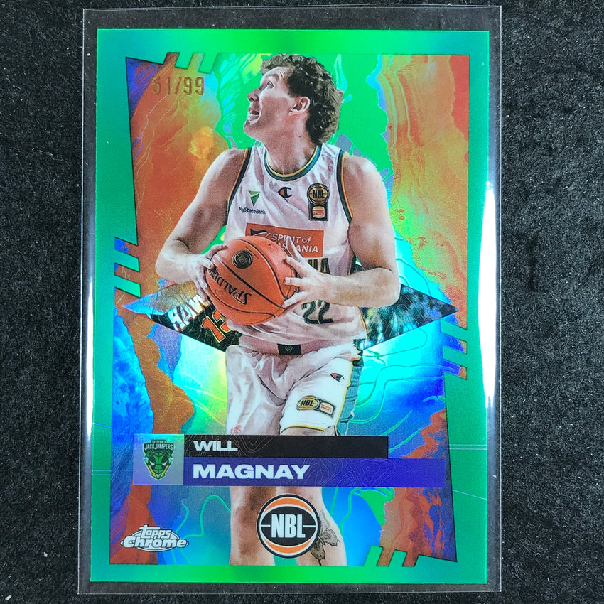 2024-25 Topps Chrome NBL WILL MAGNAY Base Green 51/99 #97