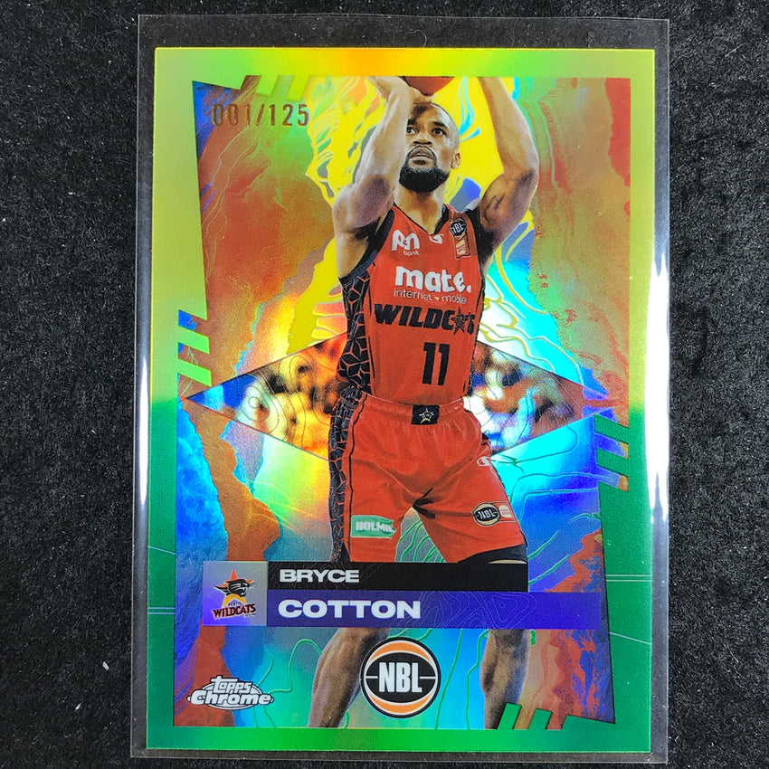 2024-25 Topps Chrome NBL BRYCE COTTON Base Golden Wattle /125 #62