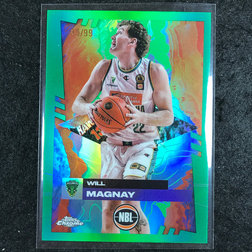 2024-25 Topps Chrome NBL WILL MAGNAY Base Green 15/99 #97