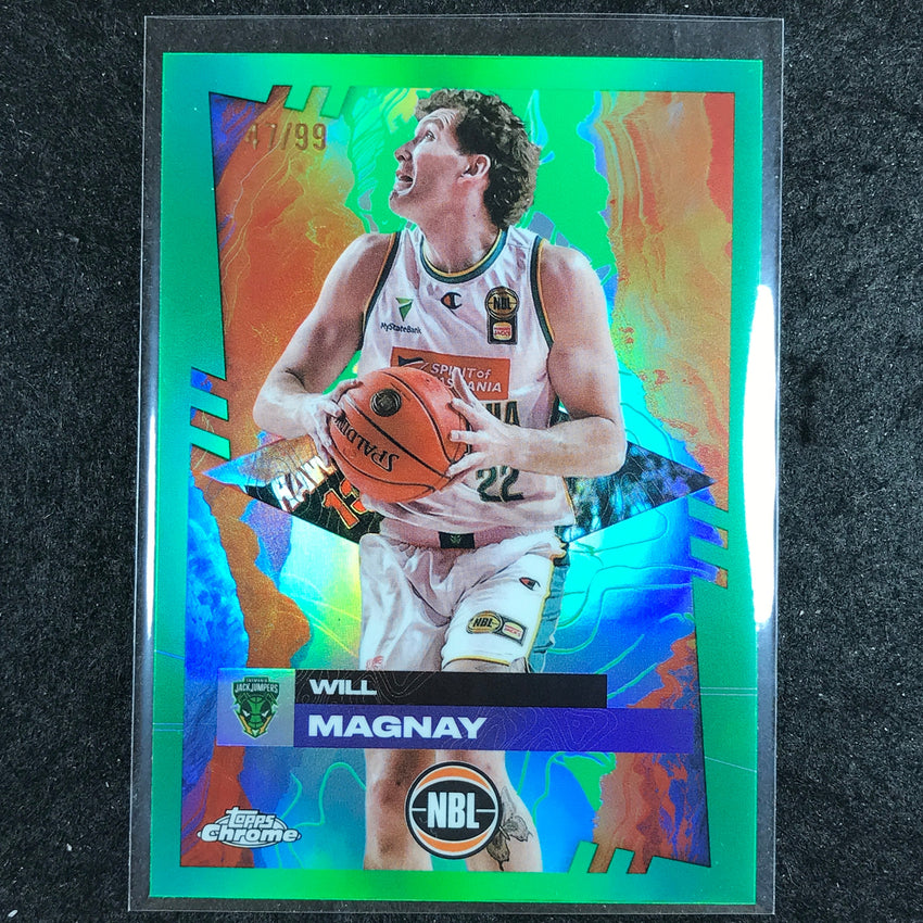 2024-25 Topps Chrome NBL WILL MAGNAY Base Green 47/99 #97