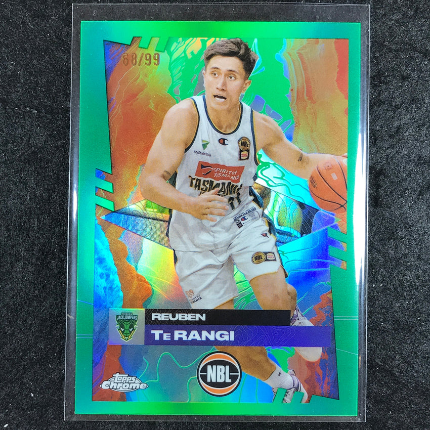 2024-25 Topps Chrome NBL REUBEN TE RANGI Base Green 68/99 #99
