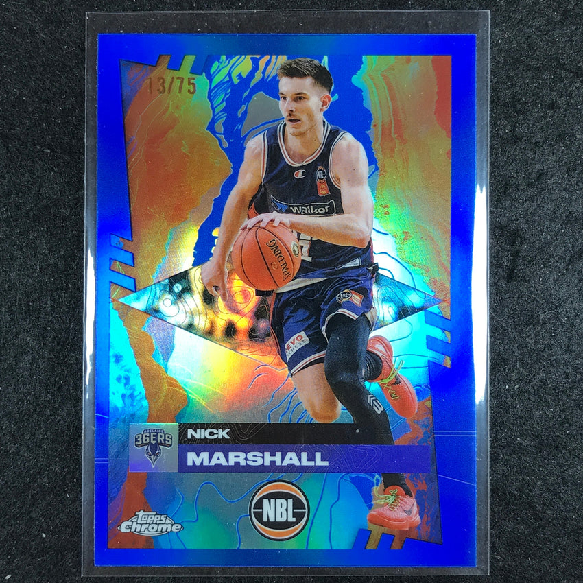 2024-25 Topps Chrome NBL NICK MARSHALL Base Blue 13/75 #2