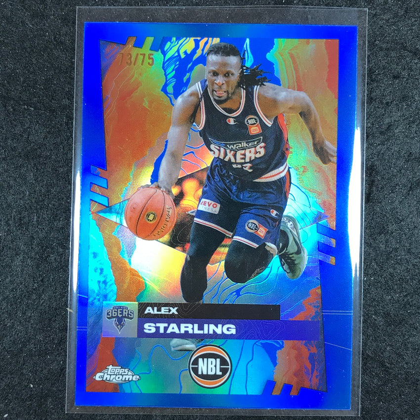 2024-25 Topps Chrome NBL ALEX STARLING Base Blue 73/75 #8
