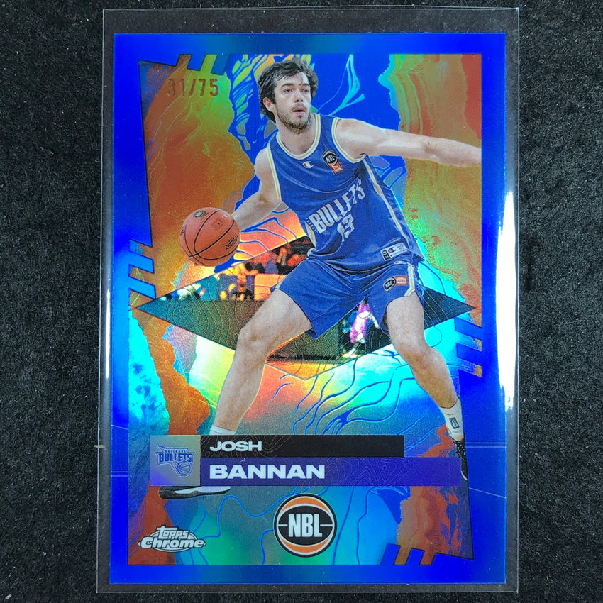2024-25 Topps Chrome NBL JOSH BANNAN Base Blue 31/75 #12