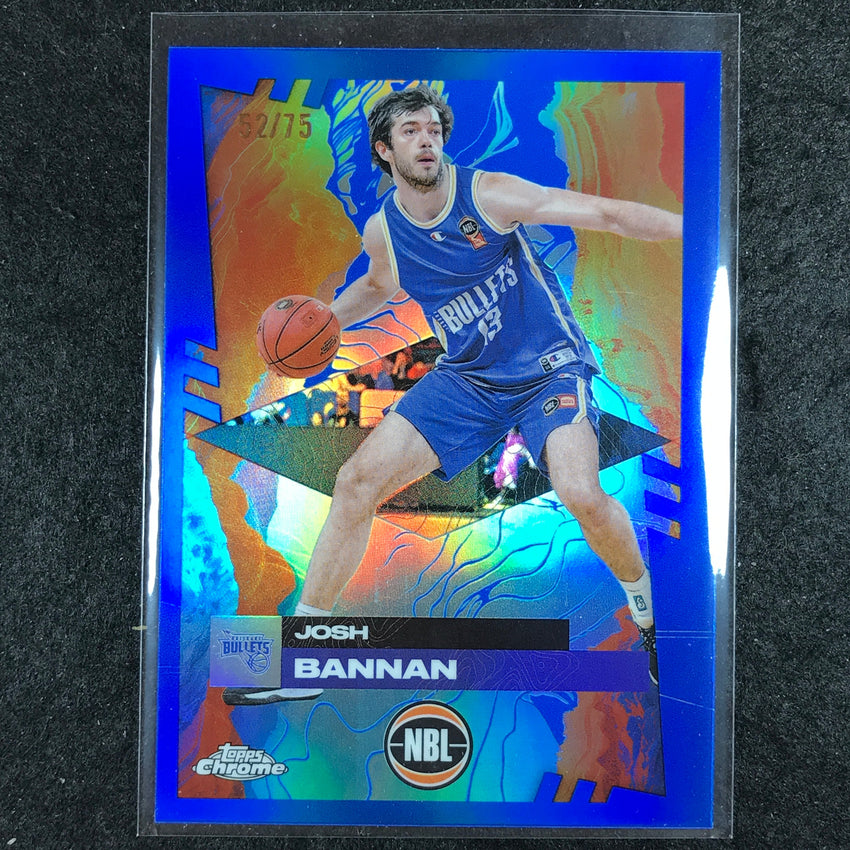 2024-25 Topps Chrome NBL JOSH BANNAN Base Blue 52/75 #12