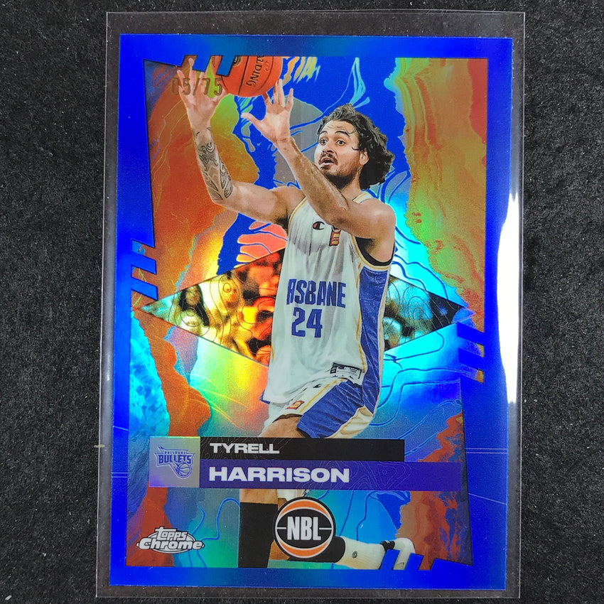 2024-25 Topps Chrome NBL TYRELL HARRISON Base Blue 5/75 #13