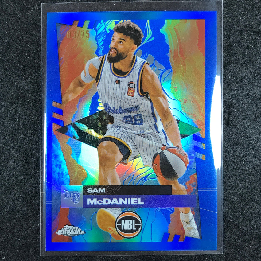 2024-25 Topps Chrome NBL SAM MCDANIEL Base Blue 3/75 #14