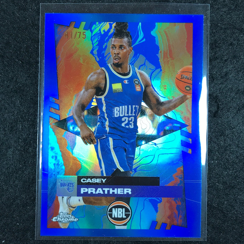 2024-25 Topps Chrome NBL CASEY PRATHER Base Blue 41/75 #15