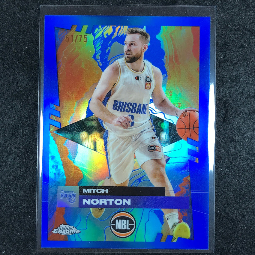 2024-25 Topps Chrome NBL MITCH NORTON Base Blue 51/75 #16